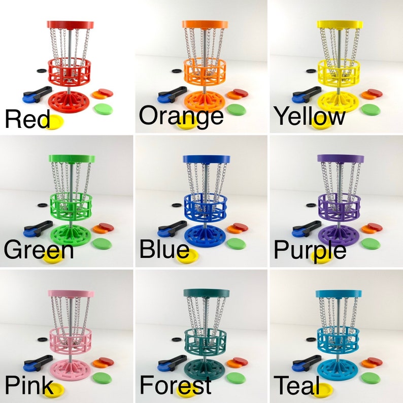 6 Mini Golf Mini Disc Golf Table Top Game Drinking Game Trophy Game Table Golf Man Cave Décor Gift image 2