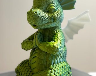 Namaste Yoga Zen Dragon - 3D printed - Home Decor - peace