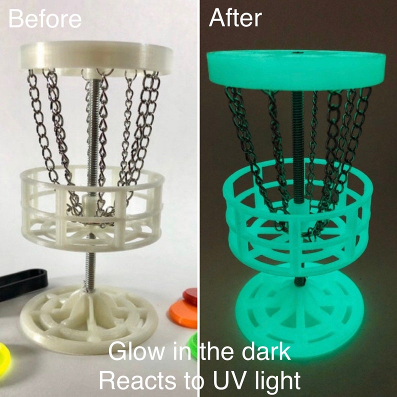 6 Mini Golf Mini Disc Golf Table Top Game Drinking Game Trophy Game Table Golf Man Cave Décor Gift Glow in the dark