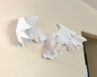 Large Low poly American Eagle - wall decor - 3D printed