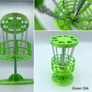6 Mini Golf Mini Disc Golf Table Top Game Drinking Game Trophy Game Table Golf Man Cave Décor Gift Green Silk