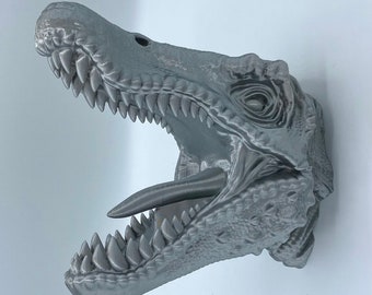 Baryonyx neptaxidermie wandgemonteerde dinosauruskop 3D-geprint thema woondecoratie ombouwstuk