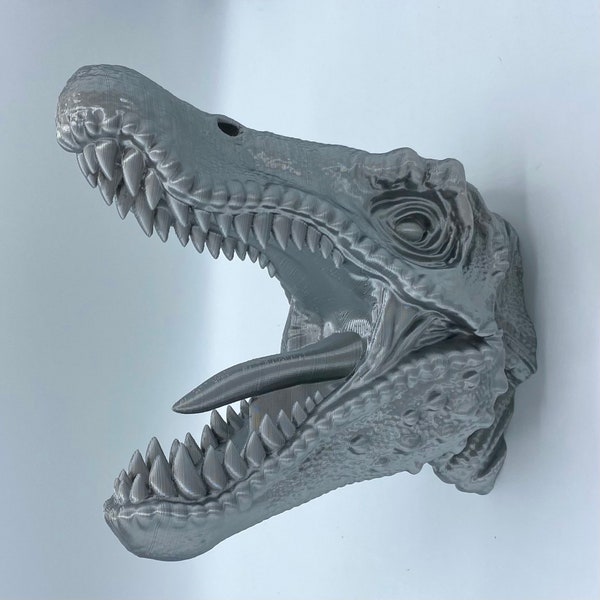 Baryonyx Faux Taxidermy Wall Mounted Dinosaur Head 3D Printed Themed Home Decor Conversion Piece