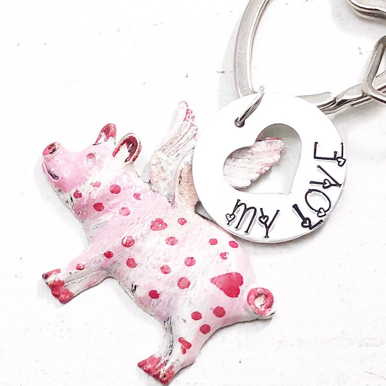 pig keychain