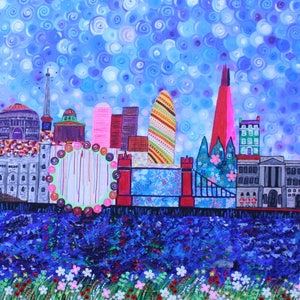 LONDON,  limited edition print,  London print, London skyline print,London art, Cityscape print, London poster, London wall art,London lover