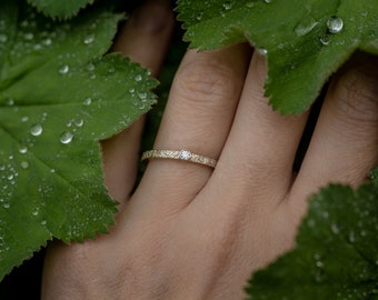 White Gold Ring with White Diamond