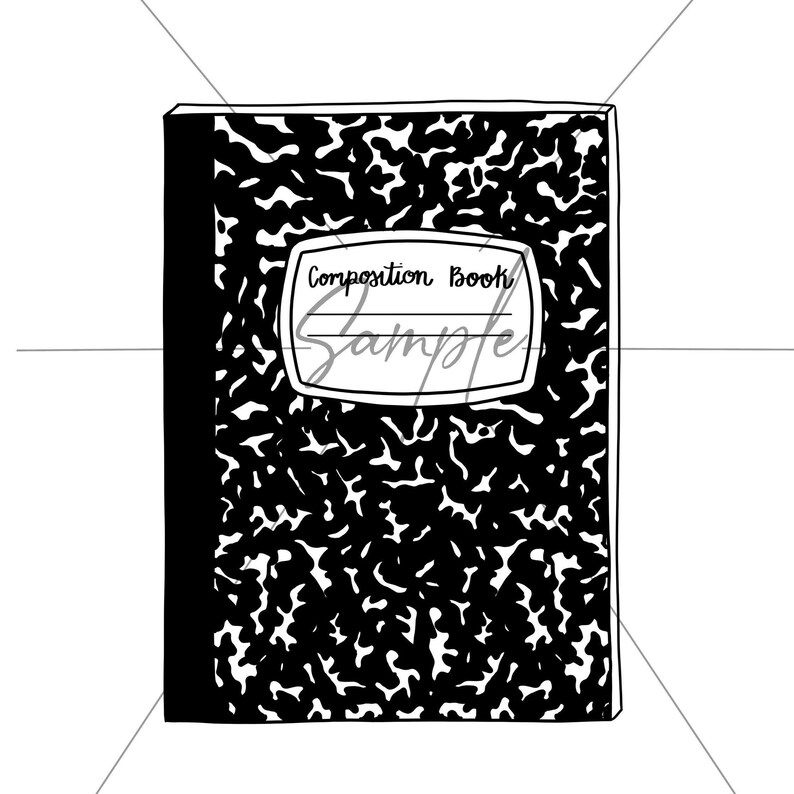Composition Book Digital File Download PDF, PNG, JPEG File Etsy