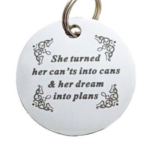 She turned her Can'ts into Cans charm; Bracelet charms; Necklace charms, DIY charms, Silver Charms, Motivational Charms, Inspirational Charm