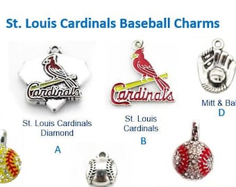 ST LOUIS CARDINALS Baseball Charm Bracelet 