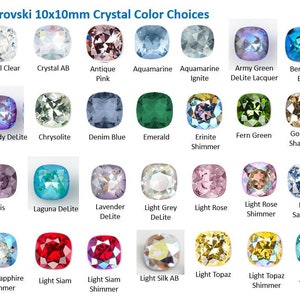 10mm Swarovski Crystal Clear Square Earrings, April Birthstone, You ...