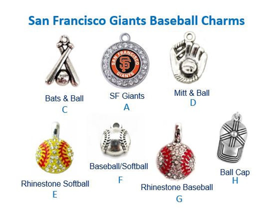 San Francisco Giants Baseball Sports Team Charms for DIY Jewelry, SF