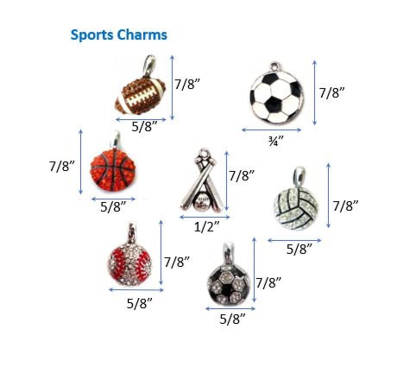 Sports Charms for Bracelet Sports Pendants Football Charm Etsy