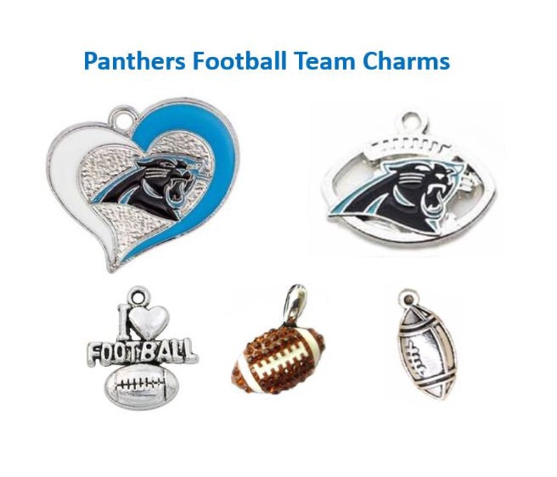 Panthers Oval Football Sports Charms for DIY Jewelry Carolina Etsy