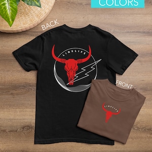 Lineman Lightning Bolt Longhorn T-shirt, Electrical Lineman Shirt, Linelife Tee, Shirt for Lineman, Lineman Apparel, Lineman