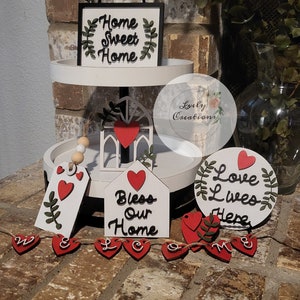 Home Sweet Home Tiered tray set