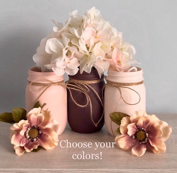 Mason Jar Centerpieces Wedding Shower Decorations Farmhouse Etsy