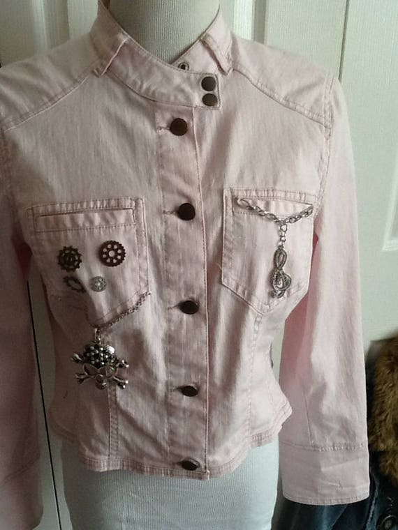 pale pink jean jacket