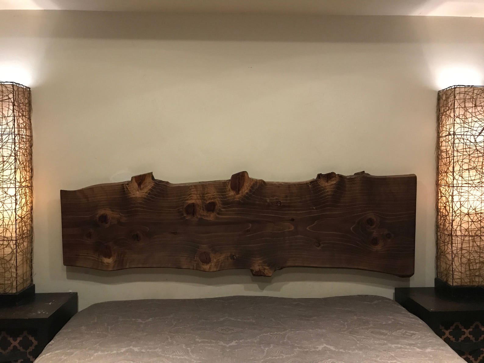 Full Wood Slab Headboard Etsy