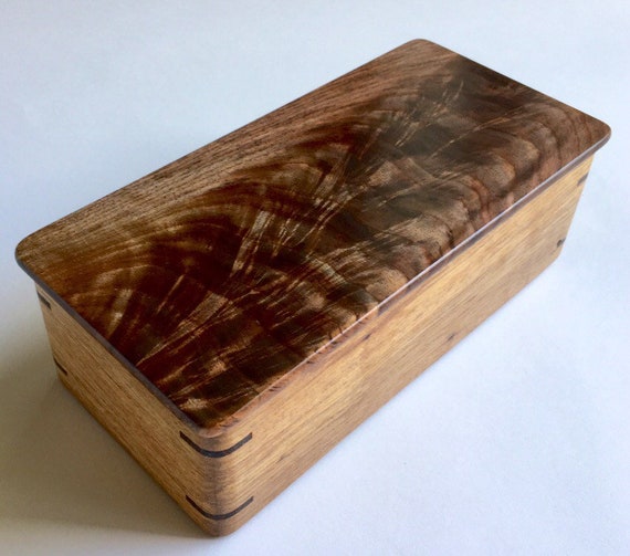 Burl Walnut Keepsake Box Small Wooden Jewelry Box Wood Etsy
