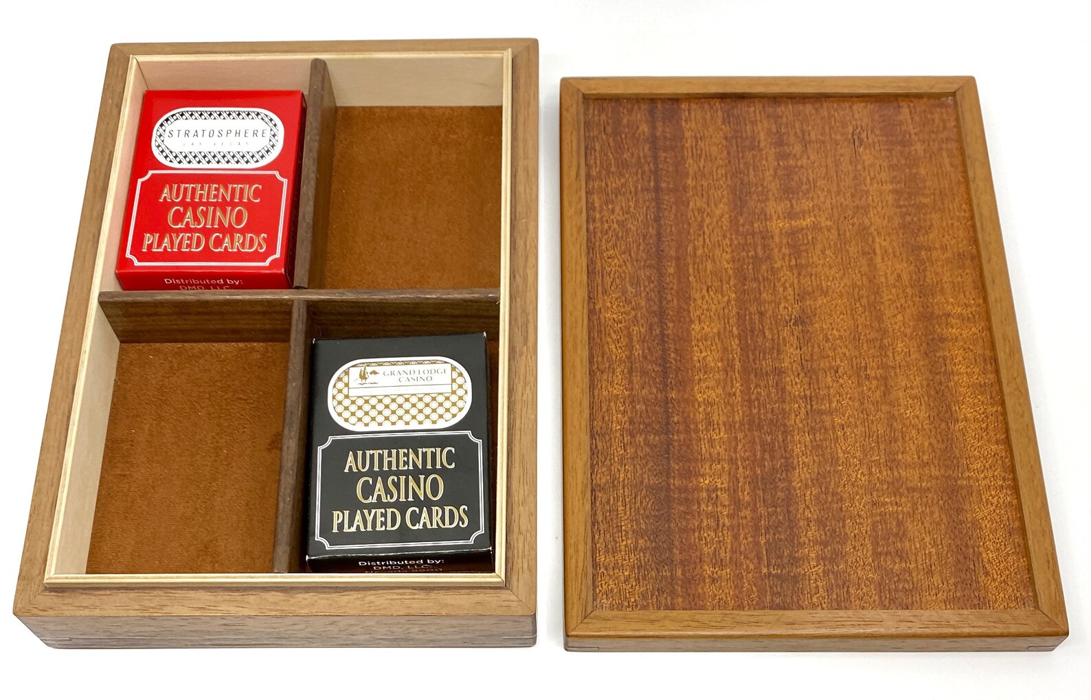 Mahogany Playing Card Storage Box Wooden Card Deck Box Wood Etsy