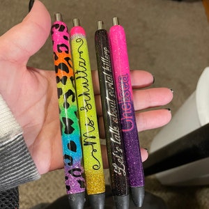 Custom pen, glitter pen, pen to match tumbler, teacher gift