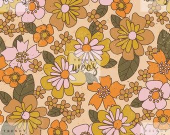 70s Floral Pattern Etsy