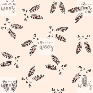 Wielkanocny Króliczek Królik Panterka Nadruk Wiosna Boho Vintage Bezszwowy Wzór / Projekt Tkaniny / Wzór Powierzchni / Papier Cyfrowy / Wzór Cyfrowy