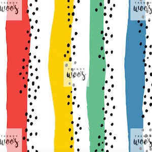 Rainbow Scandi Stripe Geometric Seamless Pattern / Fabric Design / Surface Pattern / Digital Paper  / Digital Download / Digital Pattern