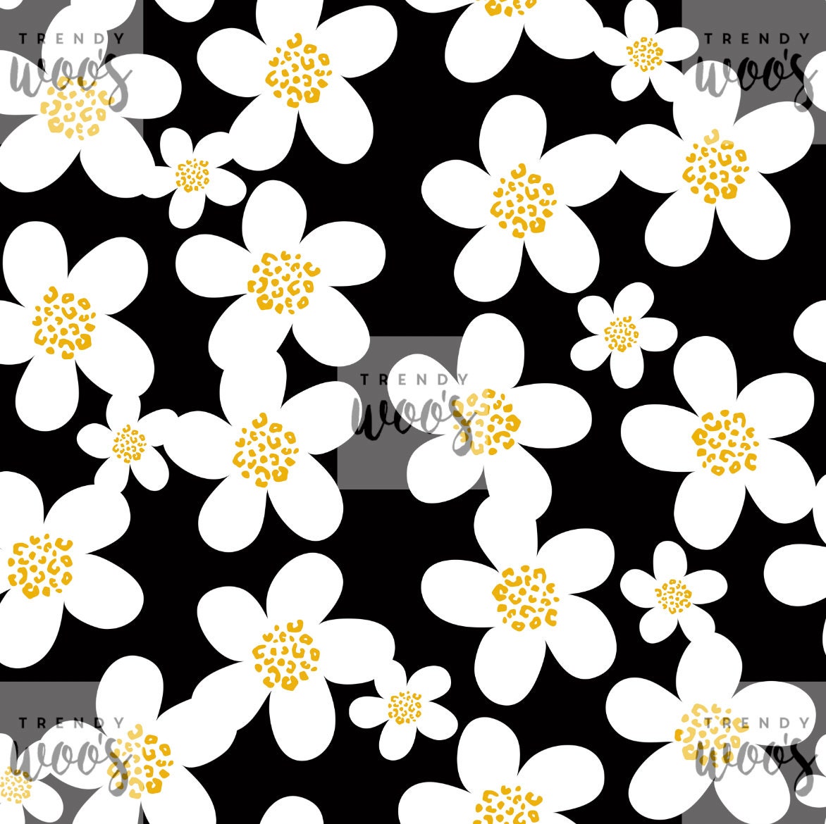 Leopard Print Scandi Daisies Daisy Flowers Floral Retro - Etsy UK