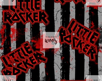 Little Rocker Alternative Punk Rock Seamless Pattern / Fabric Design / Surface Pattern / Digital Paper  / Digital Download / Digital Pattern