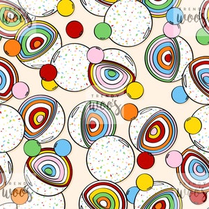 Gobstopper Gumball Candy Sweets Pastel Seamless Pattern / Fabric Design / Surface Pattern / Digital Paper / Digital Pattern