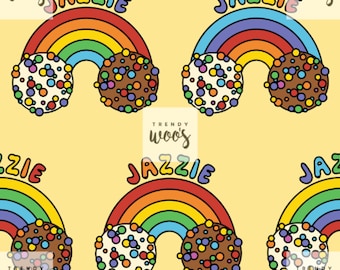 Jazzies Sweets Chocolate Slogan Seamless Pattern / Fabric Design / Surface Pattern / Digital Paper / Digital Download / Digital Pattern