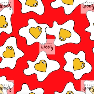 Motif sans couture de petit déjeuner de Pâques d'oeufs de coeur/conception de tissu/motif de surface/papier numérique/téléchargement numérique/motif numérique