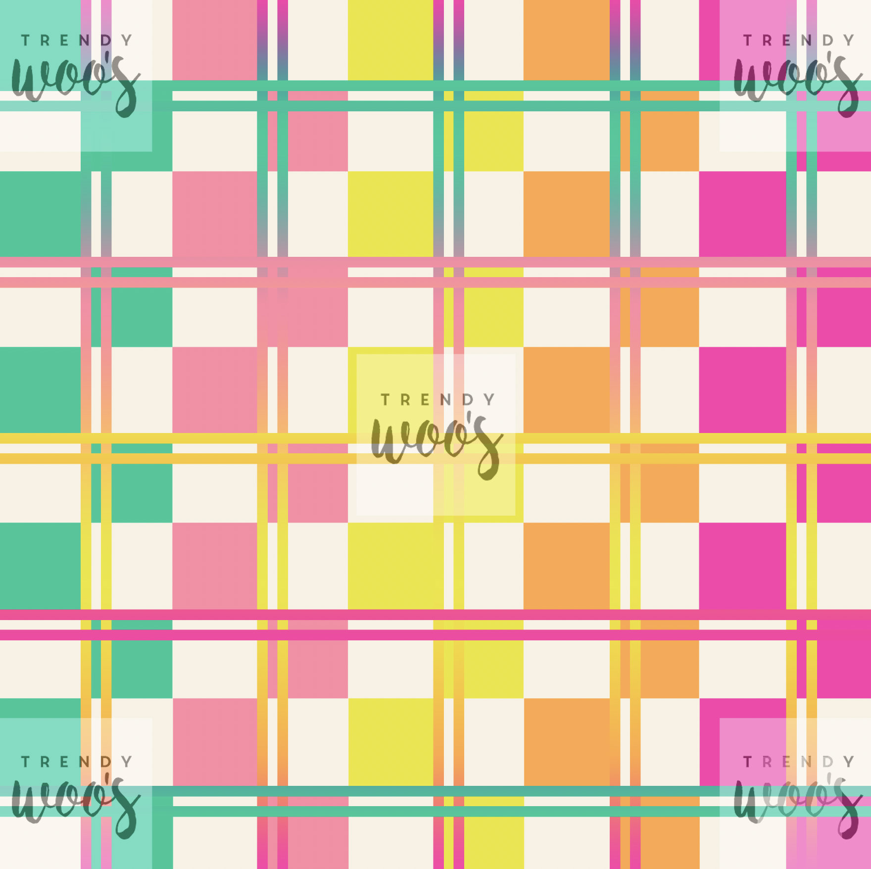 Retro Wave Gingham Check Checkerboard Dopamine Summer Bright Seamless Pattern / Fabric Design / Surface Pattern / Digital Pattern