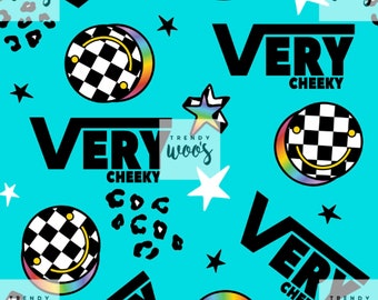 Trainers Sneakers Very Cheeky Slogan Seamless Pattern / Fabric Design / Surface Pattern / Digital Paper / Digital Pattern