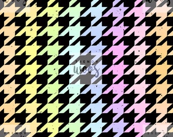 Dogtooth Pastel Rainbow Retro Fun Bright Small Scale Seamless Pattern / Fabric Design / Surface Pattern / Digital Paper / Digital Pattern