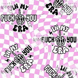 Valentine Halloween Skelett Mittelfinger Liebe Rosa Frech Nahtloses Muster / Stoffdesign / Oberflächenmuster / Digitales Muster