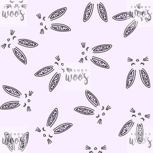 Easter Bunny Rabbit Leopard Print Spring Pastel Seamless Pattern / Fabric Design / Surface Pattern / Digital Paper / Digital Pattern