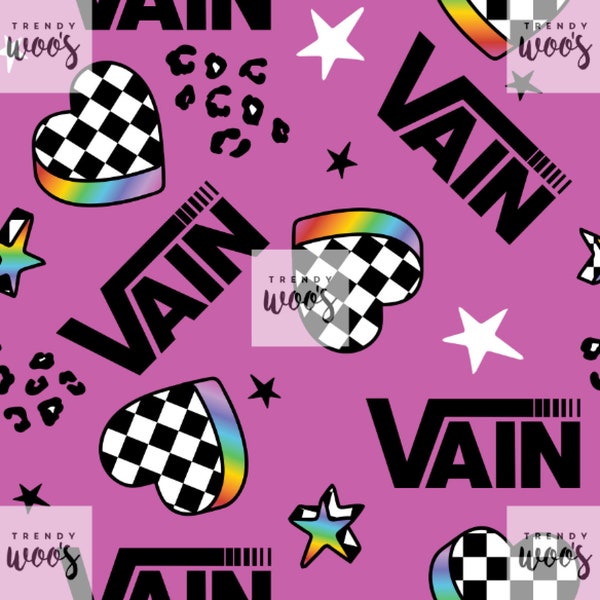 Trainers Vain Girl Slogan Seamless Pattern / Fabric Design / Surface Pattern / Digital Paper / Digital Download / Digital Pattern