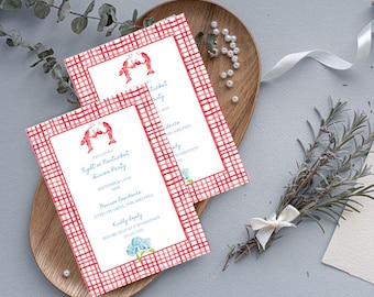 Hand-Painted Hydrangea Invitation - Digital Download