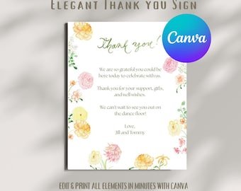 Wedding Thank You Sign (Digital Download)