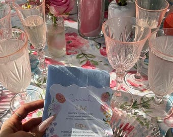 Personalized Watercolor Wedding Menu