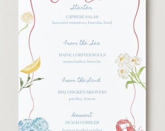 Nantucket Lobster Dinner Menu: (Digital Download)