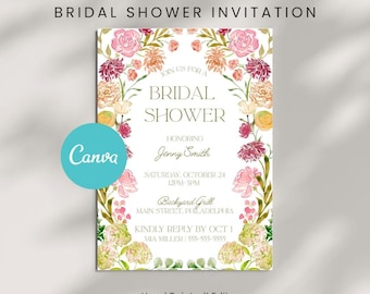 Falling in Love Bridal Shower Bundle | Editable Invitation + Menu + He Said/She Said Game | Instant Download Template