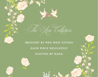 White Watercolor Flower Clip Art – Hand-Painted Floral PNGs for Wedding Invitations & Stationery