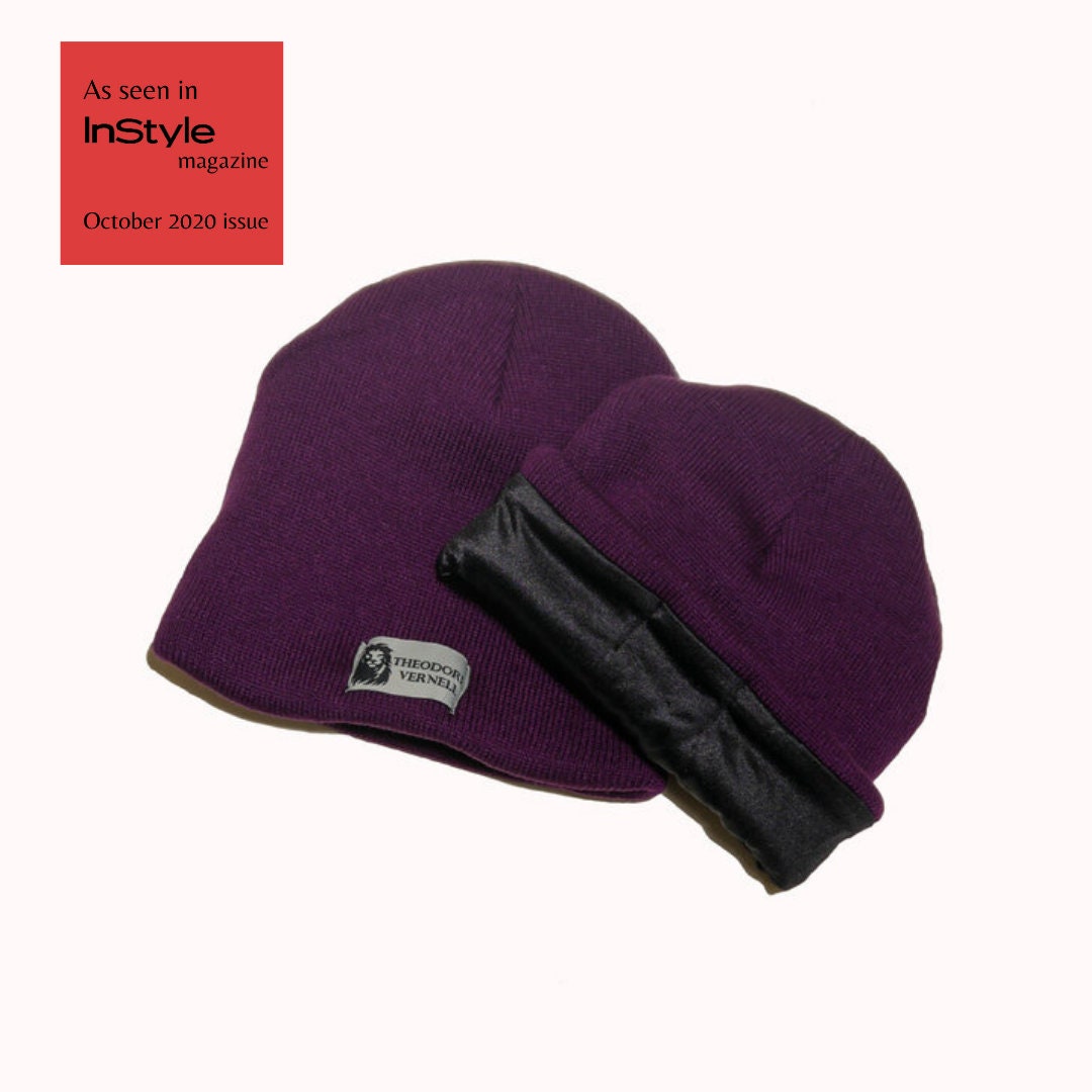Satin Lined Beanie for Bald Heads Purple / Skull cap / Etsy