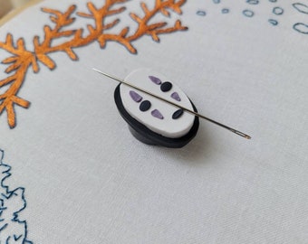 Needle minder, Spirited Away no face, magnet, polymer clay