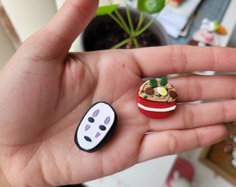 Spirited Away refrigerator magnet set, no face, ramen bowl
