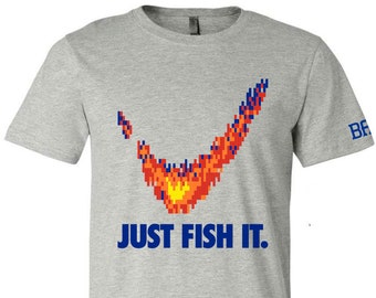BAF graphin' "Just Fish It." T-shirts - Screen Printed Dual Blend T-Shirts