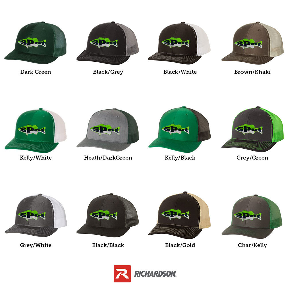 Spot Fishing - Spotted Bass Fish Embroidered Logo - Richardson 112 ...